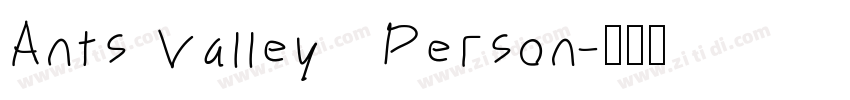 Ants Valley   Person字体转换
